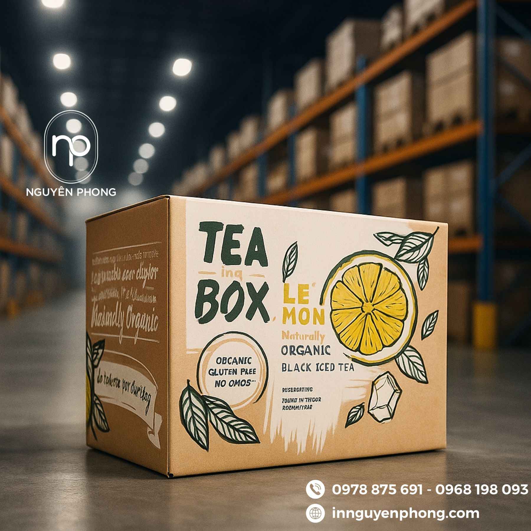 Mẫu thùng carton đụng nước chanh